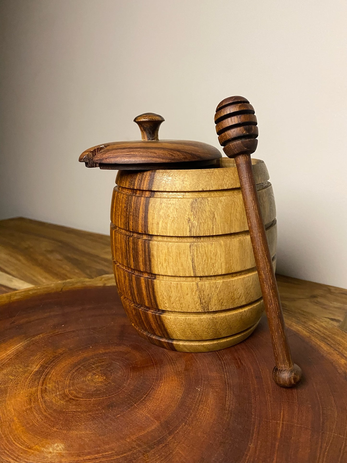 Agatha Rosewood Honey Jar and Dipper