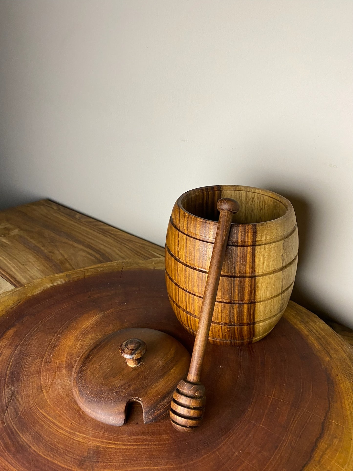 Agatha Rosewood Honey Jar and Dipper