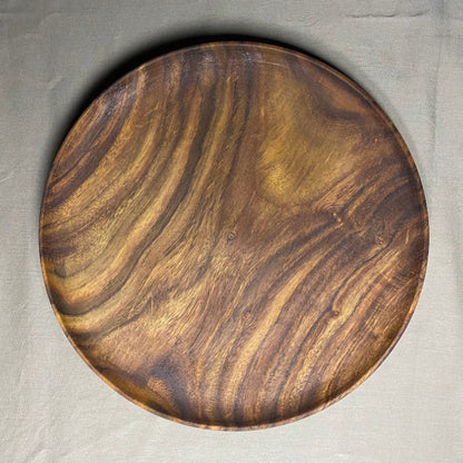 Astra rosewood dinner plate side view 9-inch handcrafted in Pakistan