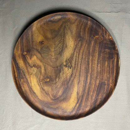 Astra rosewood dinner plate bottom view food-safe finish