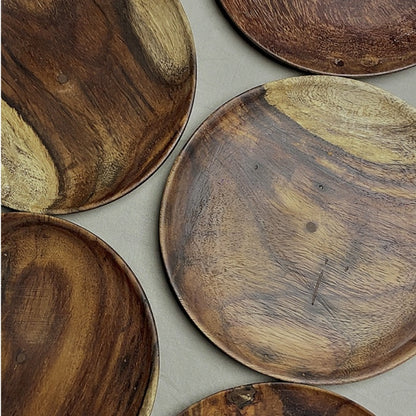 Astra rosewood dinner plate set of plates styled together Pure Woodique Pakistan