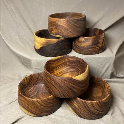 Lyra rosewood straight bowl in hand showing scale Pure Woodique
