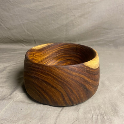Lyra rosewood straight bowl side view showing clean lines