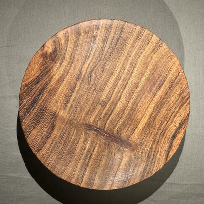 Eros handcrafted rosewood dessert plate top view 6-inch Pure Woodique Pakistan