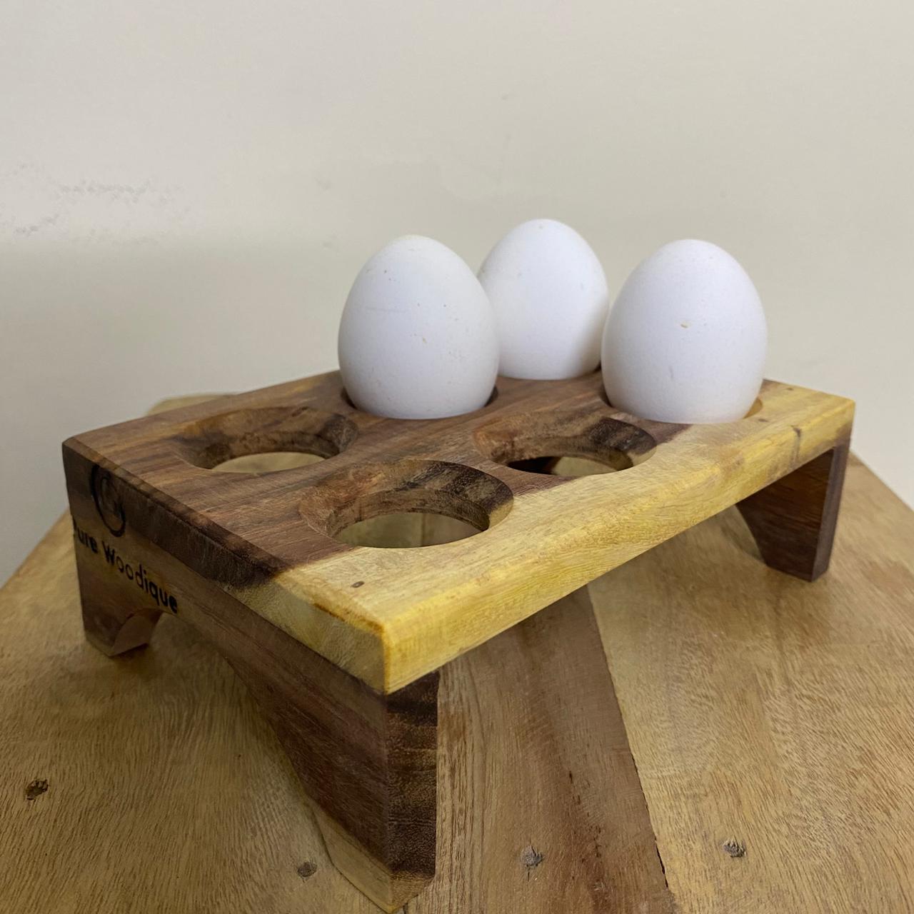 Wooden Egg Holder 6-Slot