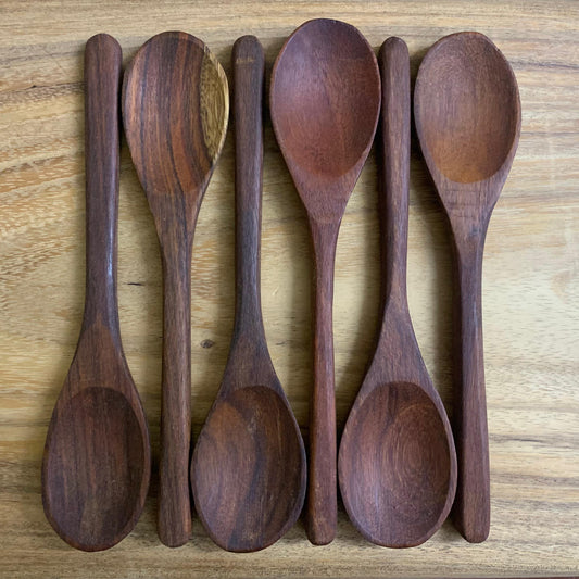 Nova handcrafted rosewood spoon set of 6 gift set Pure Woodique Pakistan